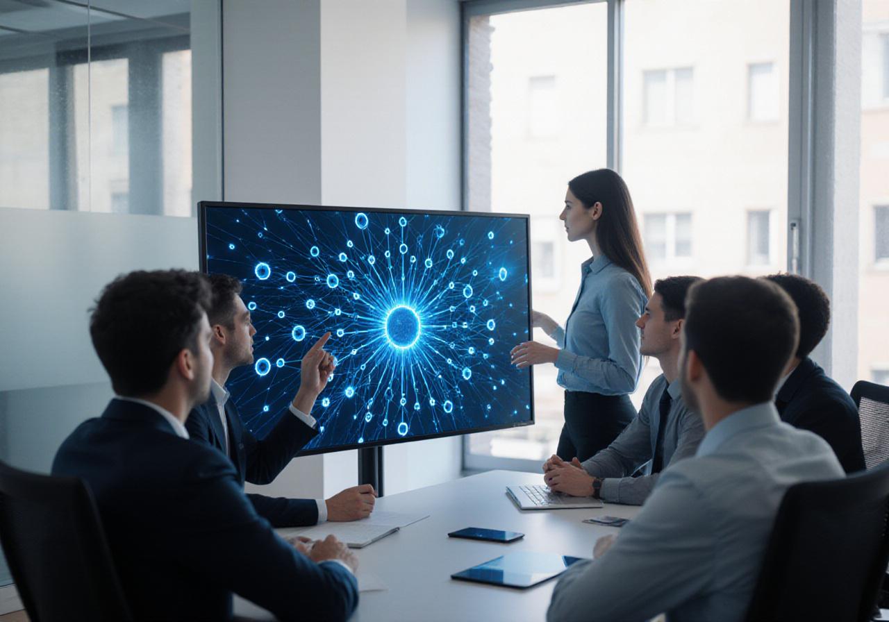 Team di ingegneri AI che lavorano su un modello neurale personalizzato